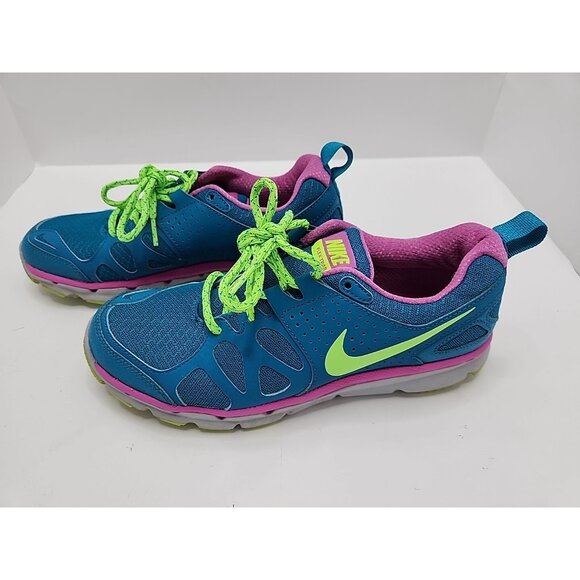 Nike Flex Trail Blue Green Pink Running Shoes Women's US 8.5 - Picture 4 of 8